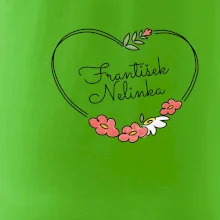 Tričko se jmény dětí - srdce na prsu