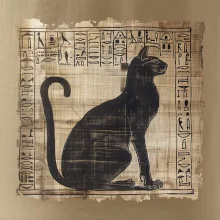 Egyptské hieroglyfy kočka