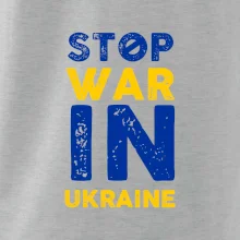 Barevný nápis Stop war in ukraine