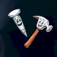 Parové triko - Kladivo a hřebík