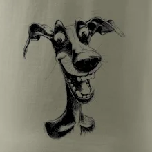 Černobílá karikatura chrt