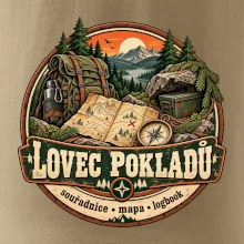 Lovec pokladů vintage horský odznak