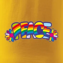 Peace nápis duhový