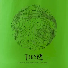 Trosky - vrstevnice v kruhu