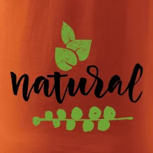 Natural - nápis v listech