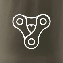 Cyklo srdce řetěz trojúhelník