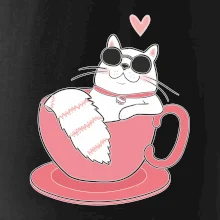 Hustá kočka v hrníčku