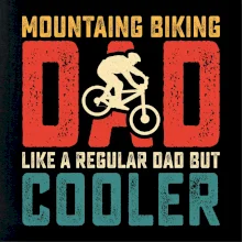 Mountain biking dad like a regular dad