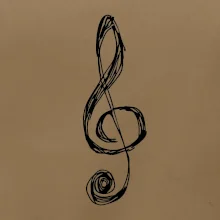 Houslový klíč kreslený