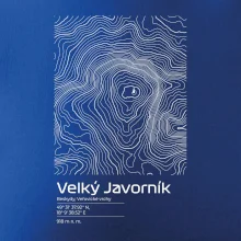 Velký Javorník - vrstevnice v obdélníku