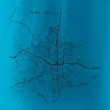 Česká Lípa - Mapa černobílá