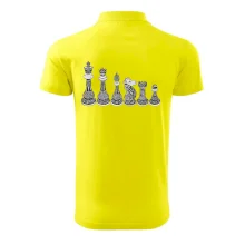 Šachové figurky v řadě - kreslené