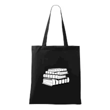 Knihy černobílé na sobě