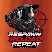Paintballová maska respawn reload repeat