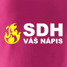 SDH nápis (oheň, název sboru - vlastní nápis)