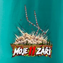 Liblice B pád vysílačů moje 11 září komiksový motiv