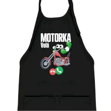 Karikatura motorka chopper volá