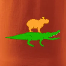 Kapybara na krokodýlovi (Moňas)