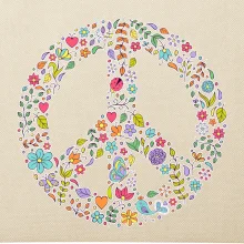 Peace symbol lístečky