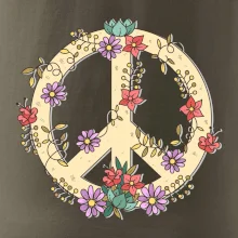 Peace symbol pískový