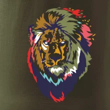 Hlava lva kreslená jednoduchá