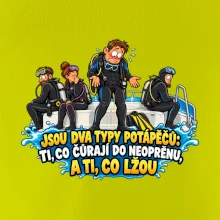Dva typy potápěčů v neoprenu