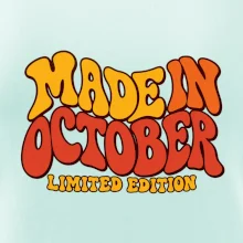 Made in october limited edition retro vlnité písmo
