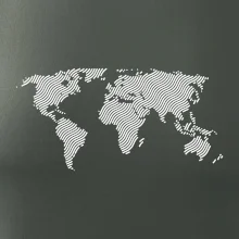Mapa světa otisk