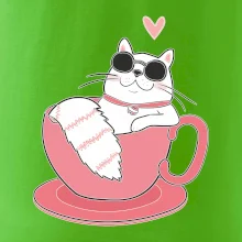 Hustá kočka v hrníčku