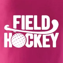 Field hockey míček a nápis