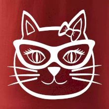 Kočičí holka s brýlemi