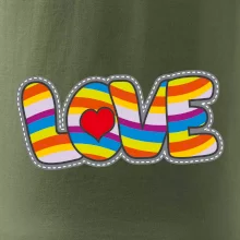 Love nápis duhový