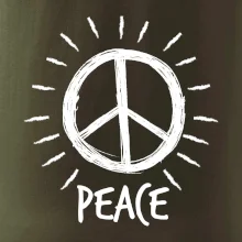 Peace symbol černobílý