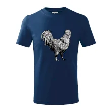 Kohout kreslený černobílý