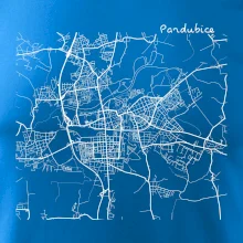 Mapy měst černobílé Pardubice