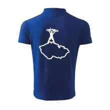 Mapa ČR - cyklista na prsou