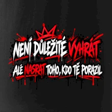 Není důležité vyhrát - pouliční graffiti s červenými tahy