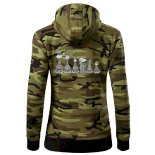 Šachové figurky v řadě - kreslené