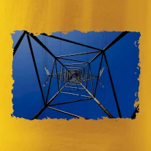 Stožár vysokého napětí zespodu