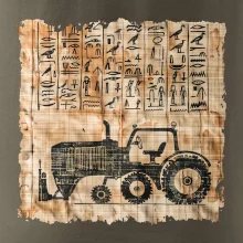 Egyptské hieroglyfy traktor