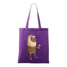 Alpaka s vínem muž