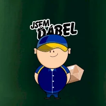 Jsem ďábel doručovatel modro žlutý