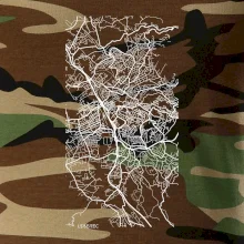 Černobílá mapa Liberec