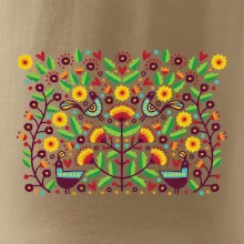 Folklor - barevně kvetiny obdélník