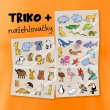 Tričko + 42 nažehlovacích zvířátek