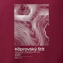 Kôprovský štít - vrstevnice v obdélníku