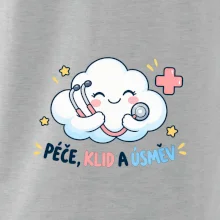 Péče klid a úsměv - veselý obláček se stetoskopem