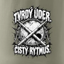 Tvrdý úder čistý rytmus - černobílé zkřížené paličky