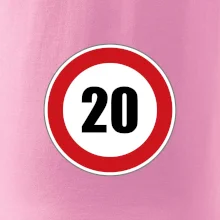 Dopravní značka - omezení rychlosti 20
