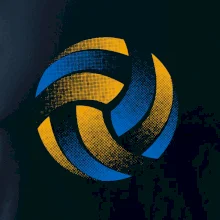 Volejbalový míč rastr barevný